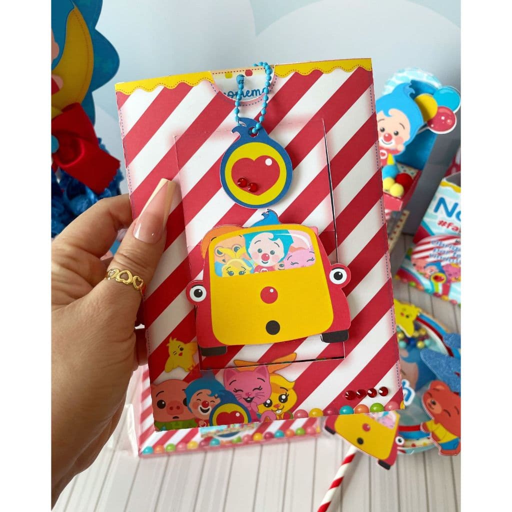 ✨ Convite Personalizado Luxo - Palhaço Plim Plim, Herói do Coração - Papelaria Personalizada - Convite de Festa