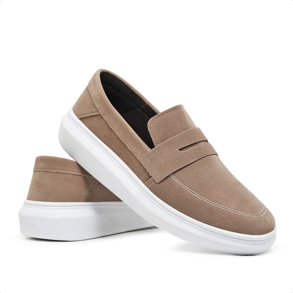 Sapato Mocassim Masculino Casual Plataforma Design Moderno Conforto Premium