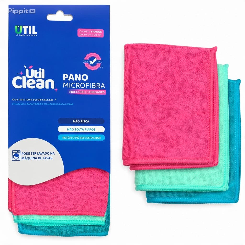 Kit Panos Microfibra Flanela Multiuso Limpeza Alta Absorção Limpa Tudo Cores Sortidas