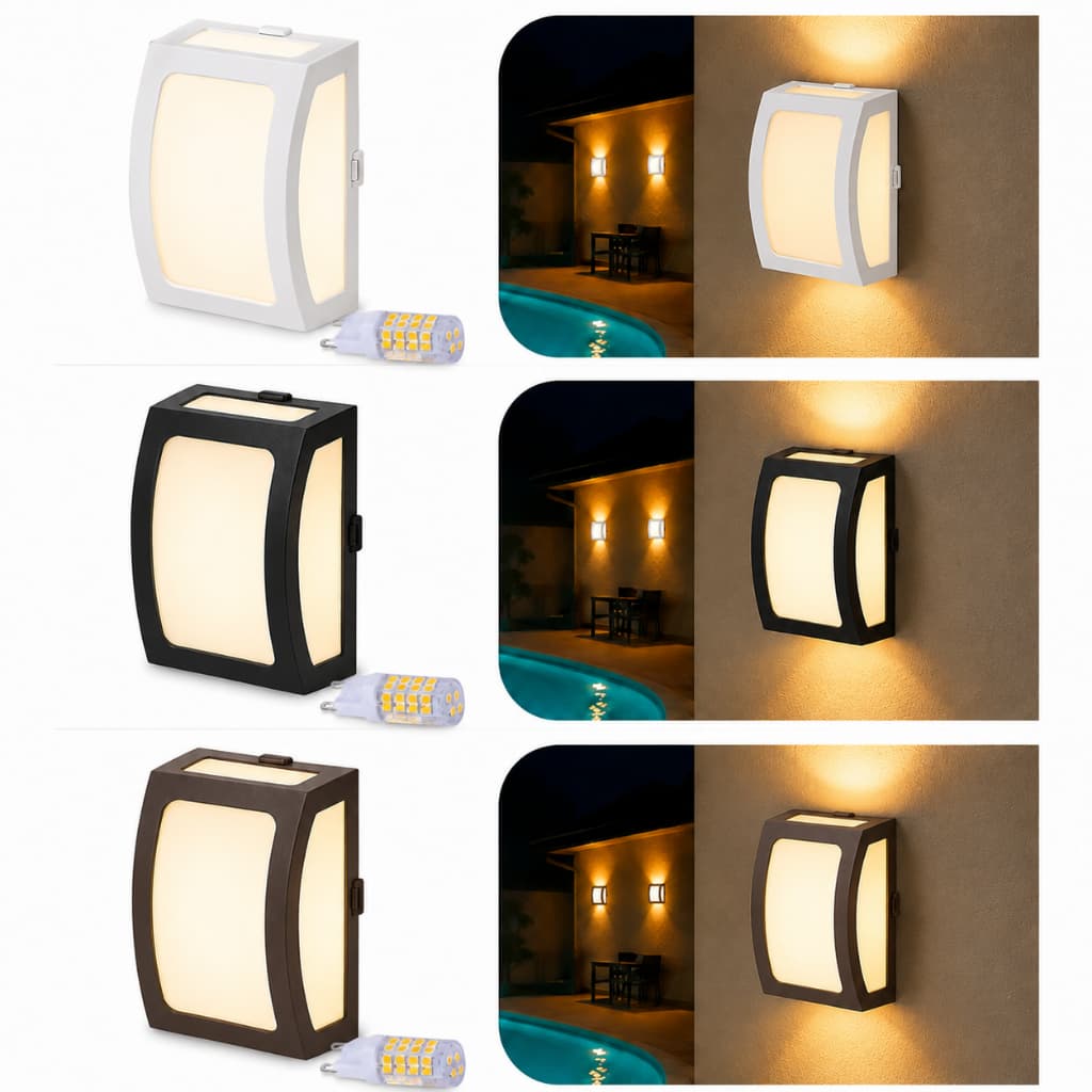 Luminária Arandela 110/220v Interno Externo Com Lâmpada Led