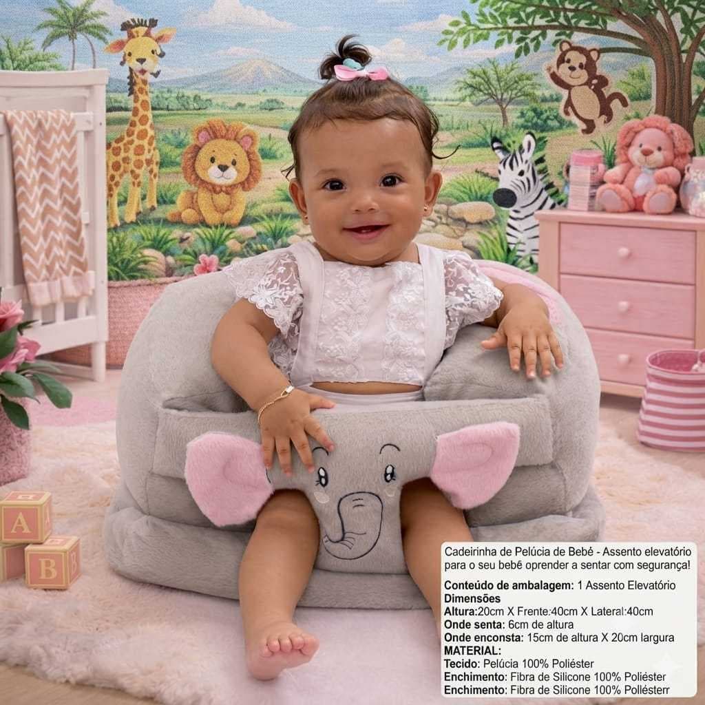 Assento De Bebê e Cadeirinha Sofázinho Multiuso Estofada Menino e Menina Infantil
