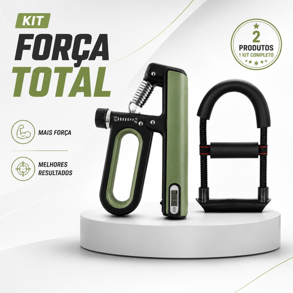 Kit Exercitador  Hand Grip Com Contador + Fortalecedor De Punho Antebraço