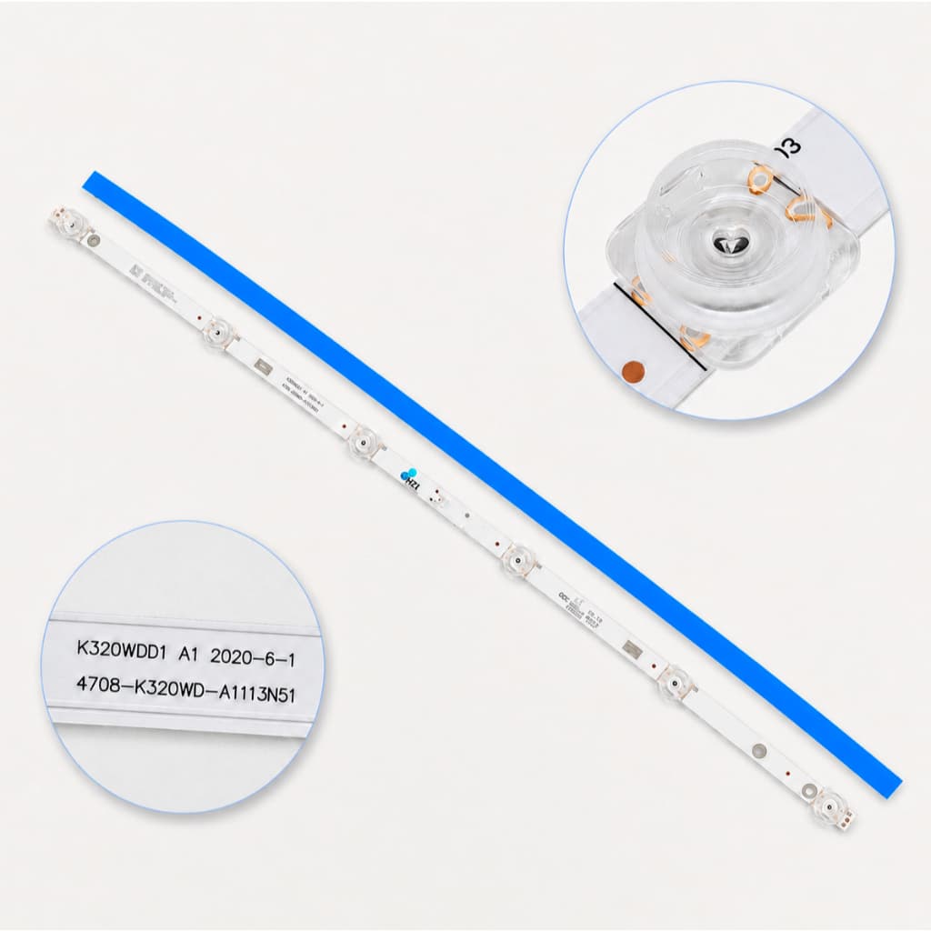 Kit 2 Barras Led Alumínio TV BR32D1SA 4708-K320WD-A1113N51 6 Leds 3 volts