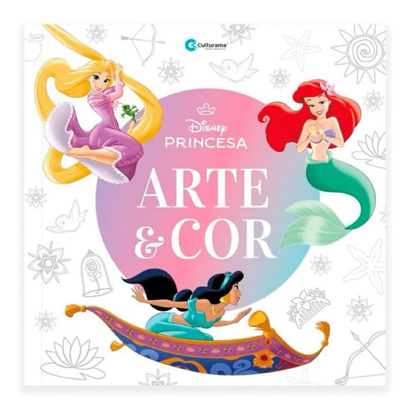 Livro Para Colorir Princesas Arte E Cor 36 Paginas