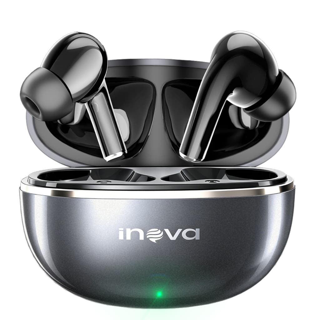 INOVA Fone de Ouvido Bluetooth Intra-auricular Alta Fidelidade iPhone/Android Estojo de Carregamento Som Estéreo