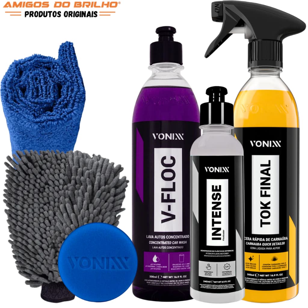 Kit Lavagem Automotiva Vonixx Com V-floc Intense E Tok Final