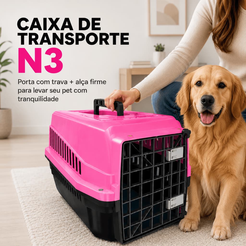 Caixa de Transporte N3 Pet Para Cães e Gatos até 7KG ENVIO IMEDIATO