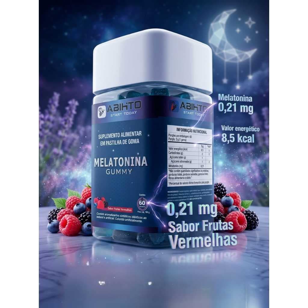 Melatonina Gummy - Suplemento alimentar em pastilha de Goma