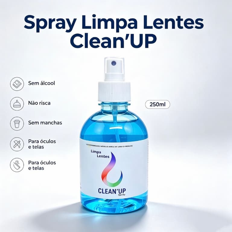 LIMPA LENTES DE ÓCULOS com 250 ml Grande