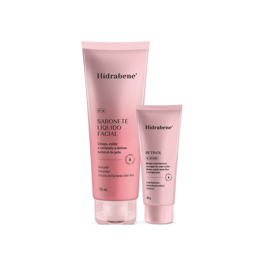 Kit Renovação Facial  - Sabonete Líquido Facial 120ml + Retinol 30g