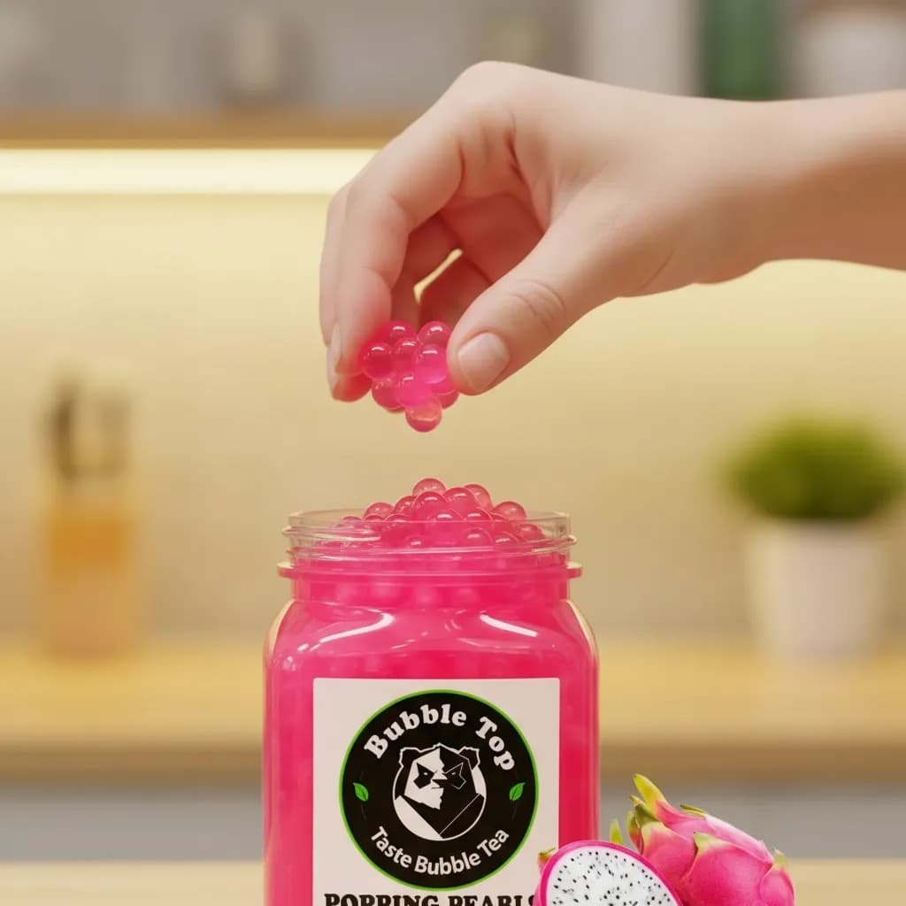 Pote Bubble Tea Chá Tea Fruit Mix Boba Suco Bolinhas Bubble Top - Bubbles sabores
