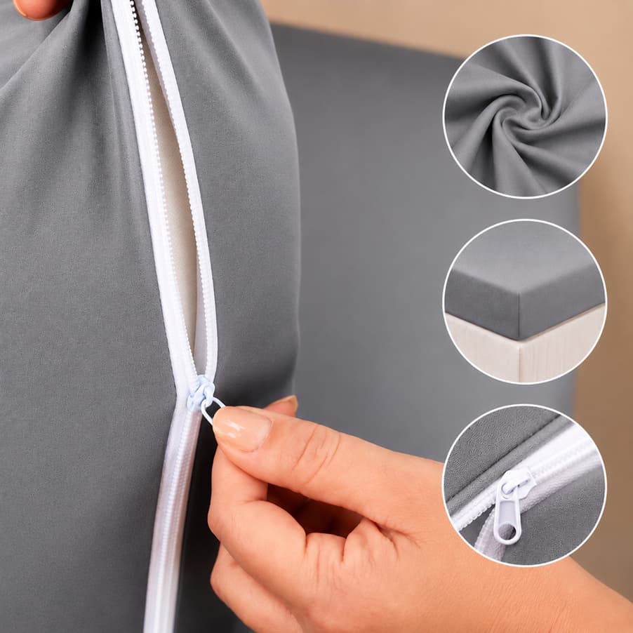 Capa Protetora Colchão Solteiro e Casal Malha Gel com Zíper Alta Elasticidade