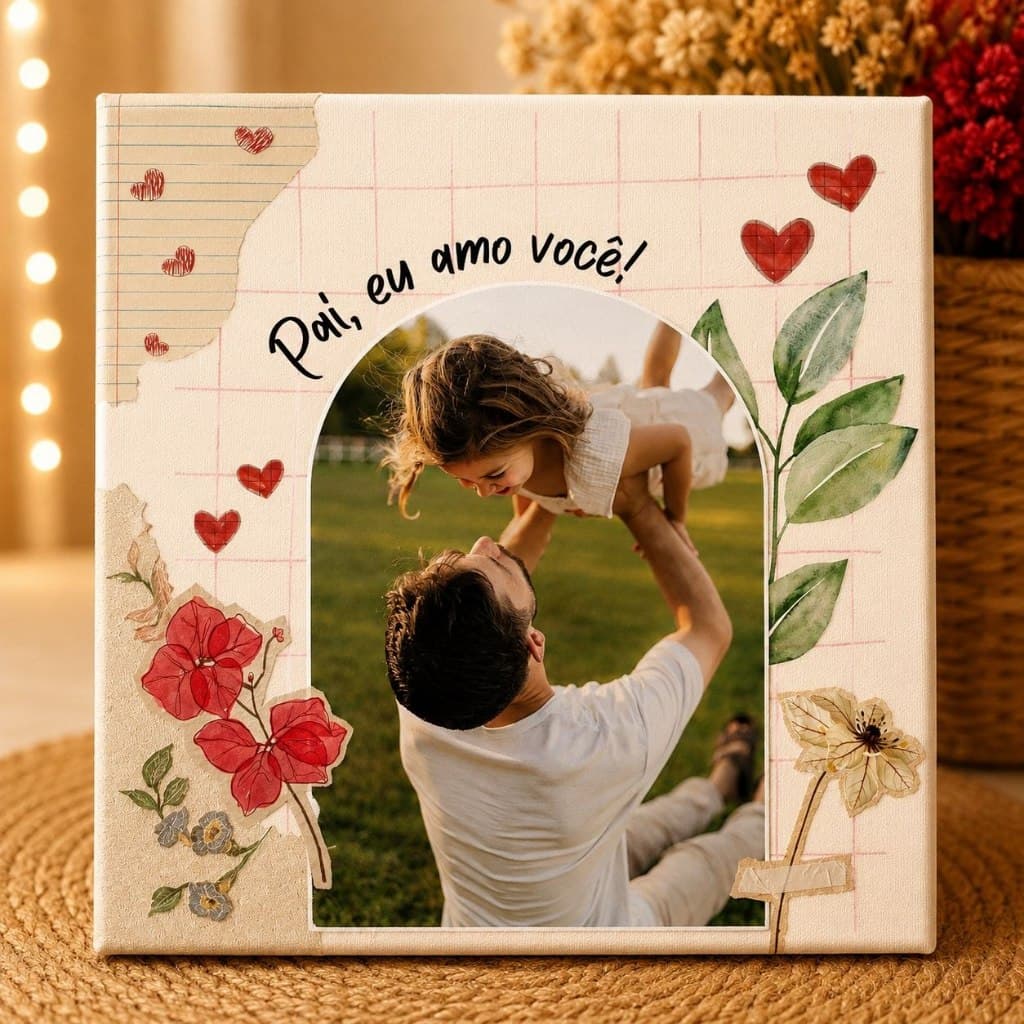 Azulejo Personalizado para Pai com Foto  Presente Emocionante para o Melhor Pai do Mundo