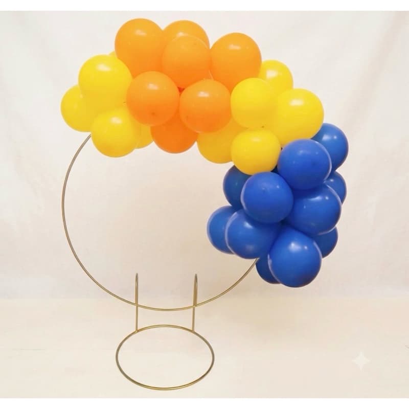 Mini Arco Redondo de Mesa Dourado 50cm para Festa e Decoração