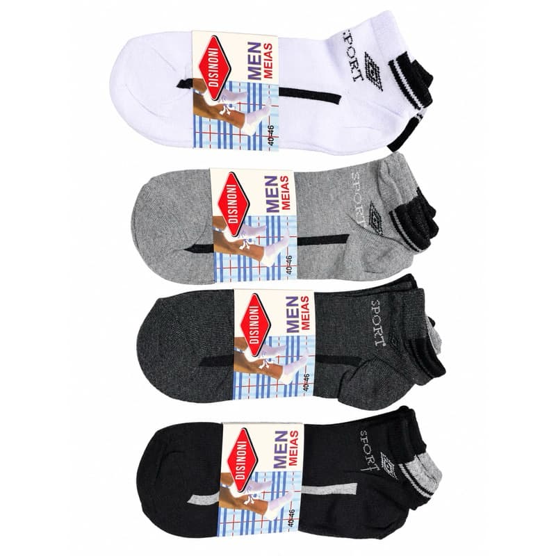 kit 12 pares (24 meias ) soquete sortidas
