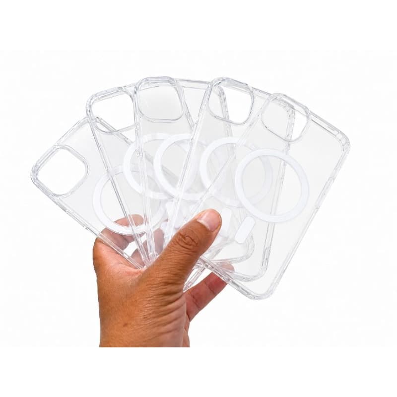 Kit 5 Capa Magsafe Transparente Compatível Para iphone 11/12/13/14 e 15