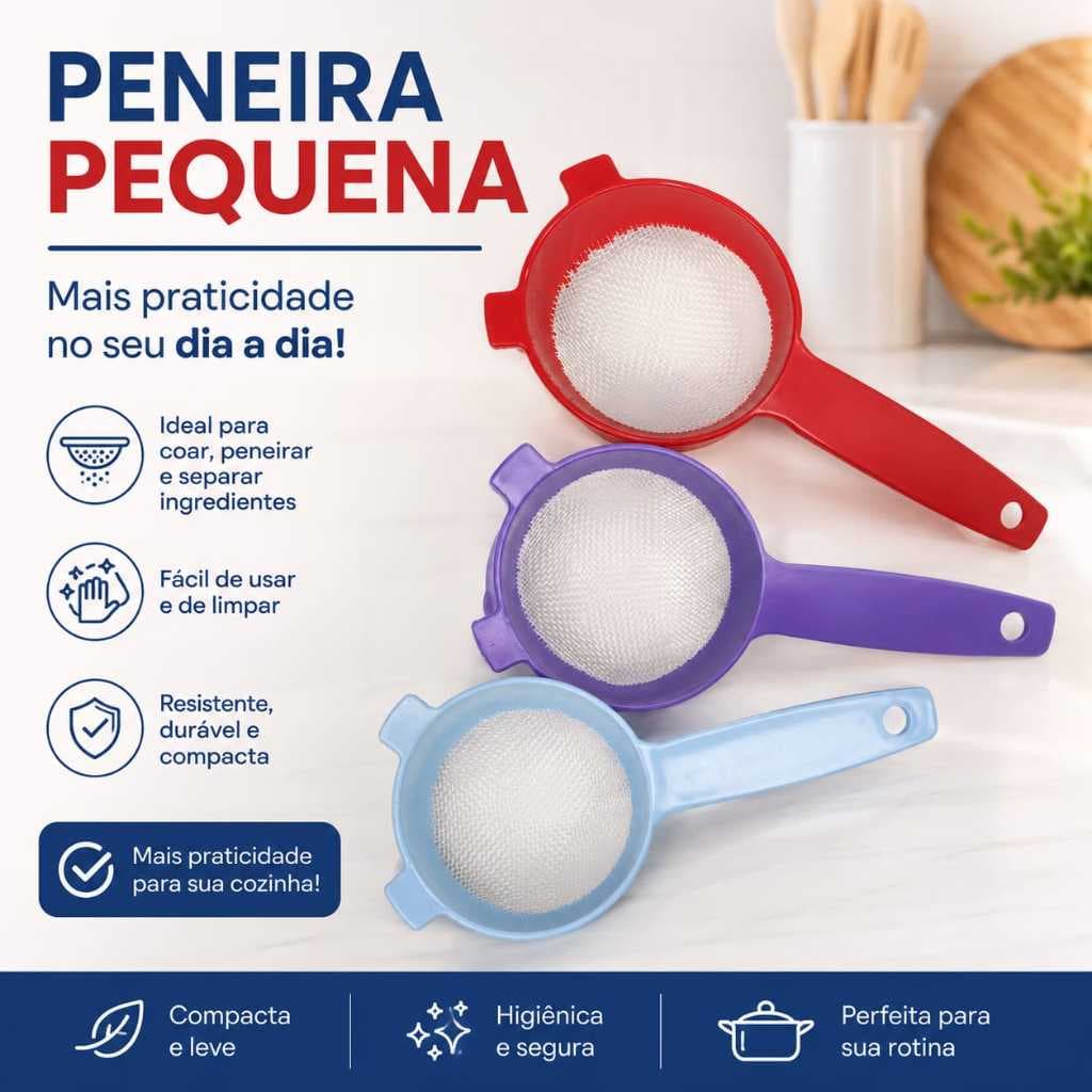Peneira de Plástico 7cm Cozinha Areia Creche Utensílios Domestico