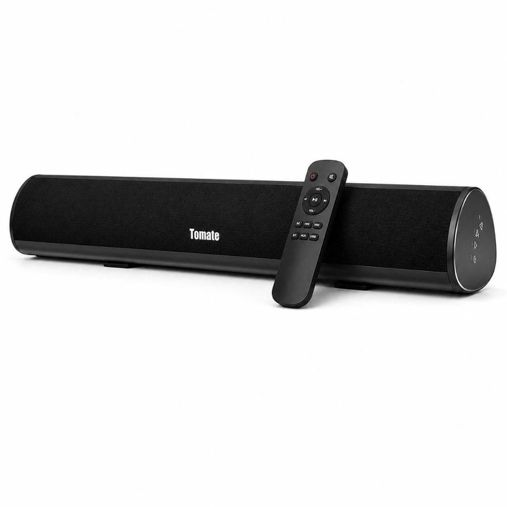 Soundbar Bluetooth 60W Tomate USB RCA Auxiliar Controle Remoto Home Theater para Smart TV PC Notebook Bivolt top