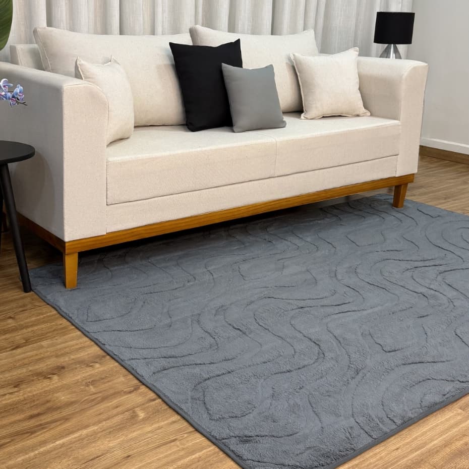 Tapete Sala Geométrico Jacquard Antiderrapante 2mt x 1,40mt