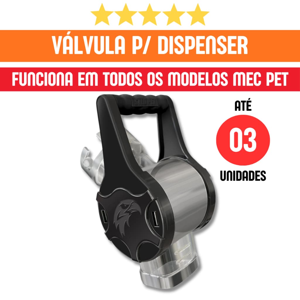 Válvula Gatilho Mec Pet Dispenser | até 3 Unidades | Reposição Universal Compatível Todos Modelos | Novare