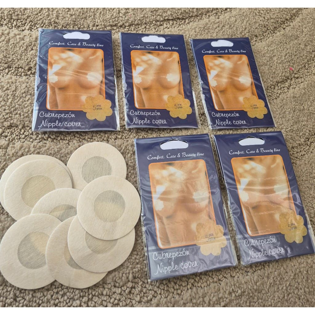 Kit 100 Tapa-Seios Invisível Adesivo Protetor com 7,5cm de Diâmetro para Mamilo e Aureola Não Marca Na Roupa Confortavel