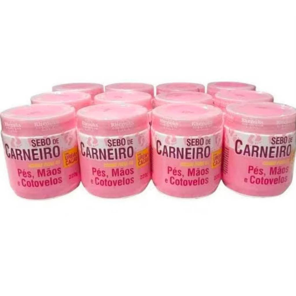 Kit 7 Sebo de Carneiro Rhenuks - Hidratação Intensa para Pés, Mãos e Cotovelos | Com Ureia