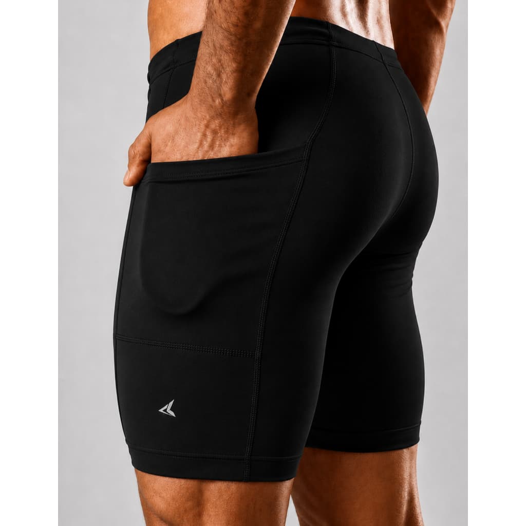 Bermuda Academia Masculina Short Compressão Com Bolso Para Corrida