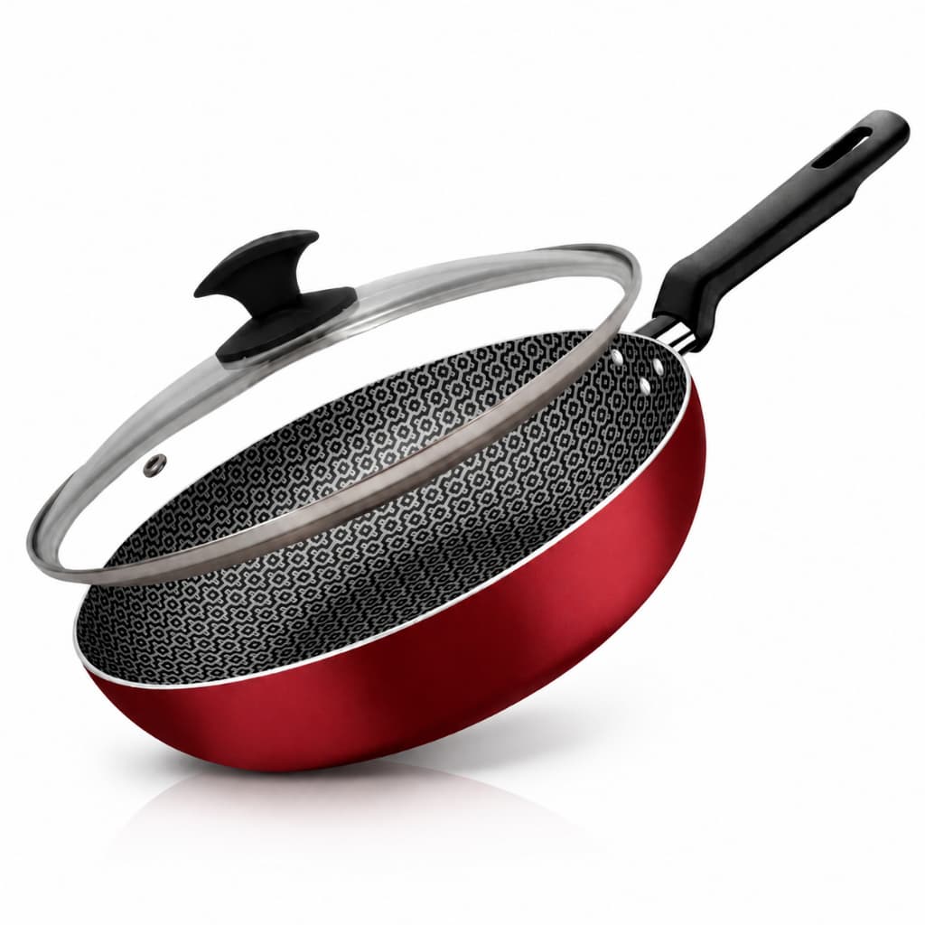 Frigideira Antiaderente Tramontina Funda Com Tampa De Vidro 26cm Panela Profissional