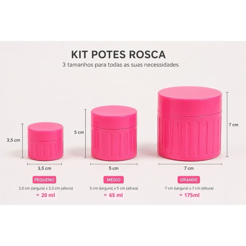 Pote Plástico Vazio Para Cosméticos Cremes 20ml/65ml/175ml