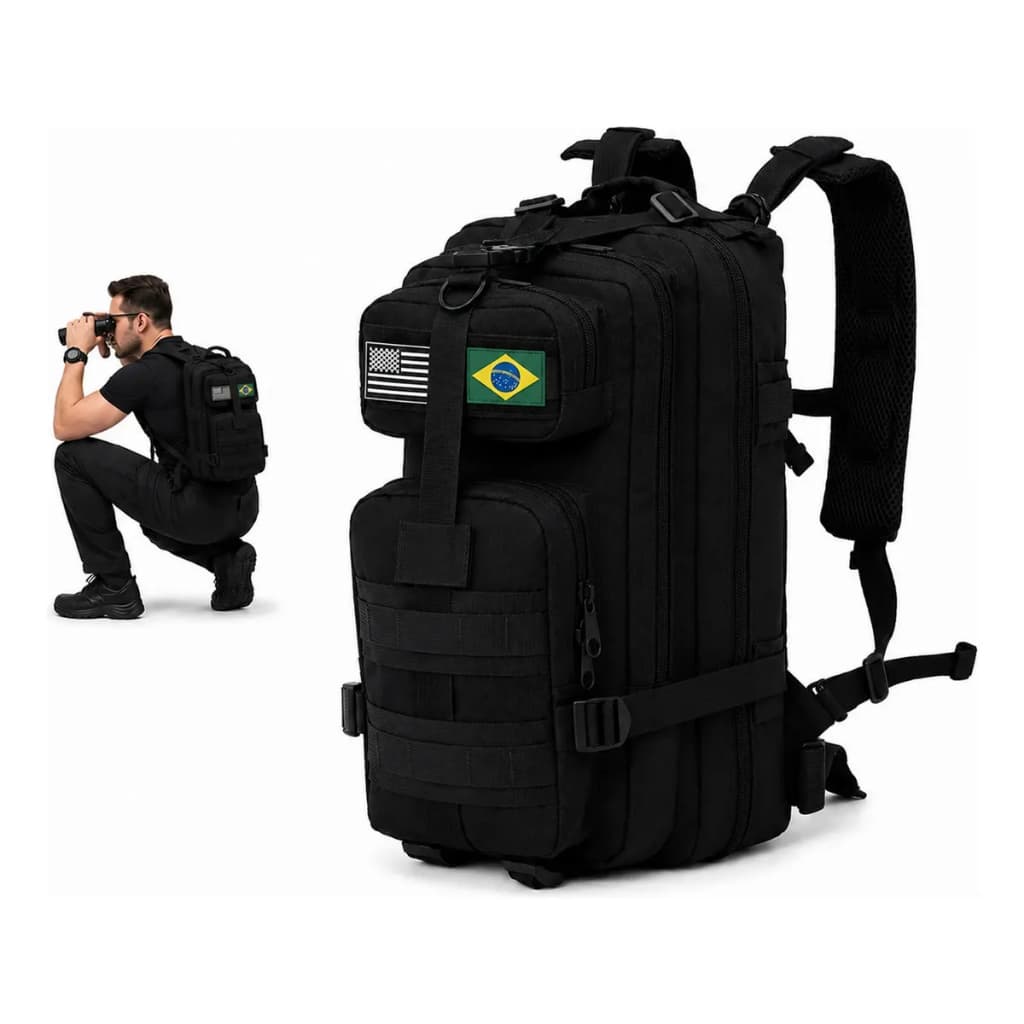 Mochila Tática 30L Militar Impermeável Mochila de Viagem Camping Trekking Mochila Masculina Grande Capacidade