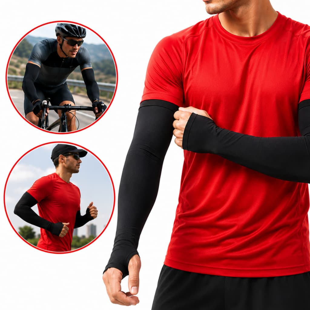 Manguito Proteção Solar Uv50+ Par Moto Bike Ciclismo Corrida