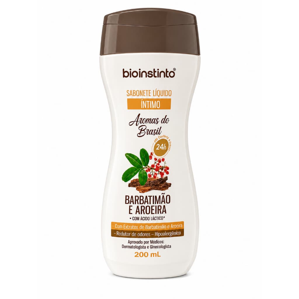 Sabonete Íntimo Líquido Bio Instinto 200 ml - Barbatimão, Aroeira, Barbatimão e Aroeira