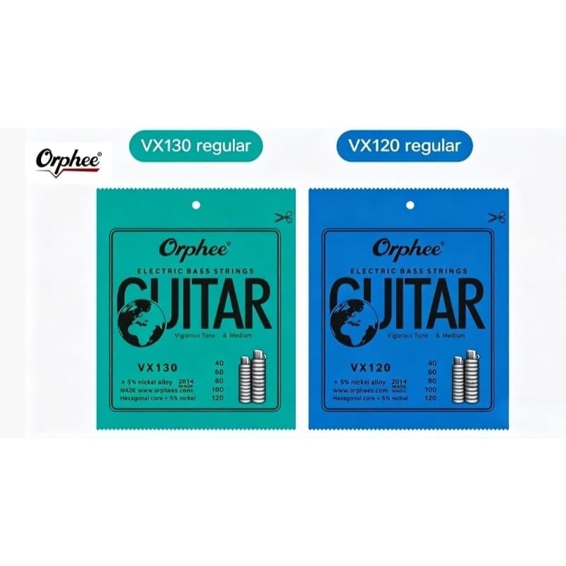 Encordoamento Baixo Orphee VX120 VX130 Cordas Para Contrabaixo Elétrico 4 e 5 Cordas