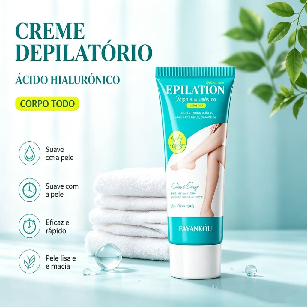 Creme Depilatório Corporal | Remoção Rápida dos Pelos  Pele Lisa e Macia  Para Pernas, Axilas e Virilha