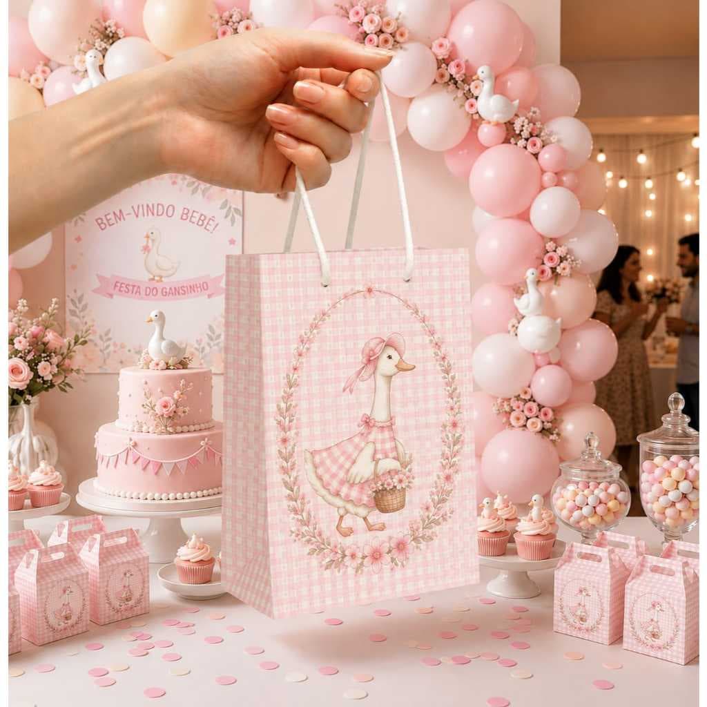 Sacolinha ganso para doces - festa personalizada - envio rápido