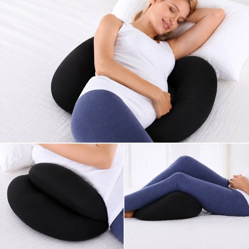 Travesseiro Almofada para Gestante Gravidez Suporte Barriga Costas e Pernas Conforto