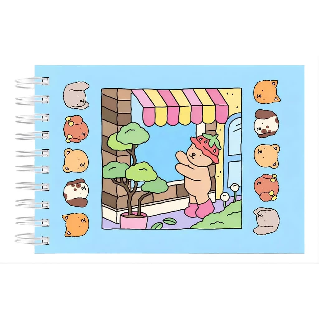 Livro de colorir com Canetas Marcadores Caderno Desenho com 48 Páginas