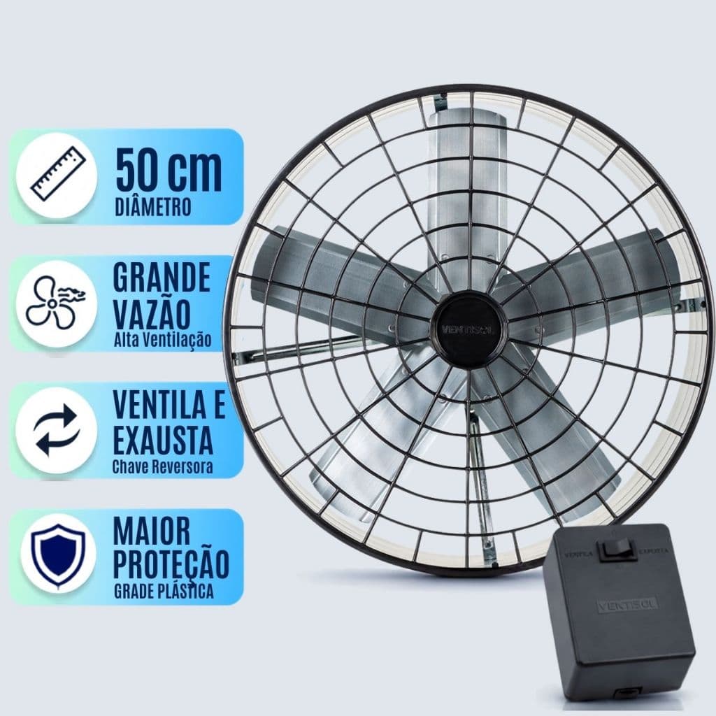 Ventilado Exaustor Axial 50cm Ventisol Comercial 127v 220v