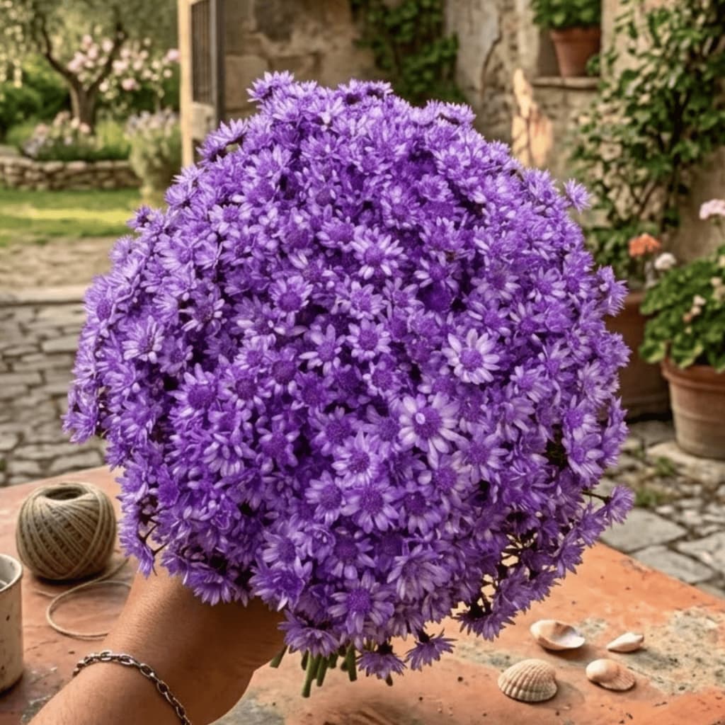 Flor Sempre Viva Lilás Desidratada Buquê Aprox 200 Flores Decoração Arranjos Mesa Posta