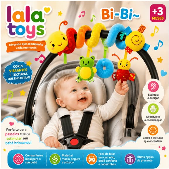 Bebê Recém Nascido Mobile Centopeia Espiral /ARCO-IRIS Coruja Carrinho Brinquedo Conforto de Berço Com Chocalho