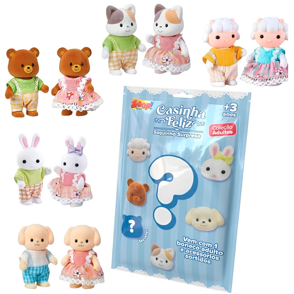Casinha Feliz Saquinho Surpresa G ADULTO P Bebê - Zoop Toys - ZP01412