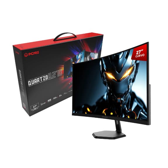 Monitor Gamer Quartzo Q27C, 27 Curvo VA, FHD 100Hz 5ms FreeSync - PCYES