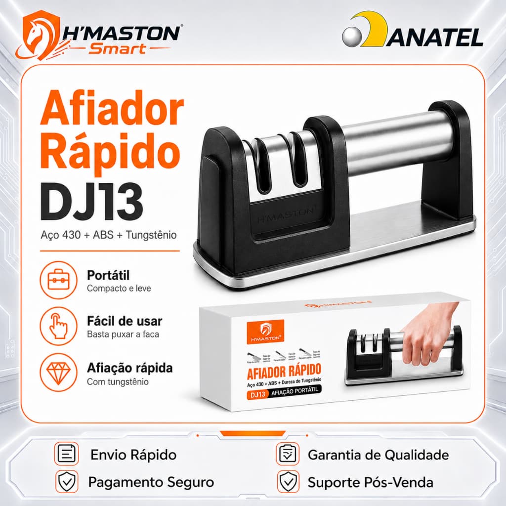 H'Maston DJ13 Amolador De Faca Afiador De Faca Afiador De Facas Profissional Amolador De Facas Profissional