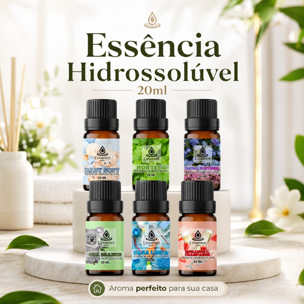 Kit com 6 Ou 1 Essências de 20ml Premium | Fragrâncias Selecionada | Ambientes Perfumados