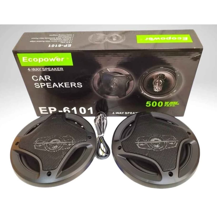 Par Alto-Falantes Ecopower EP-6101 6" 4 Vias 500W PMPO 4 Ohms Preto