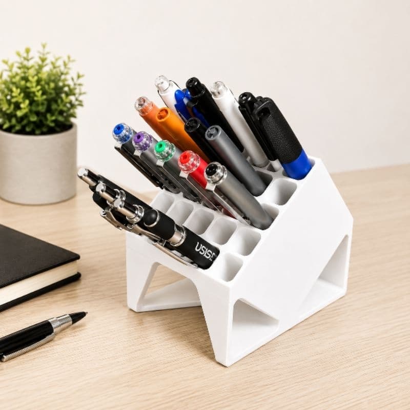 Organizador de Canetas 25 Compartimentos Porta Lápis para Mesa Escritório