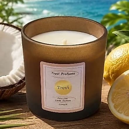 Vela Aromática Coco com Limão Siciliano 180g | Vela Perfumada Relaxante | Vela Artesanal Decorativa | Aromaterapia