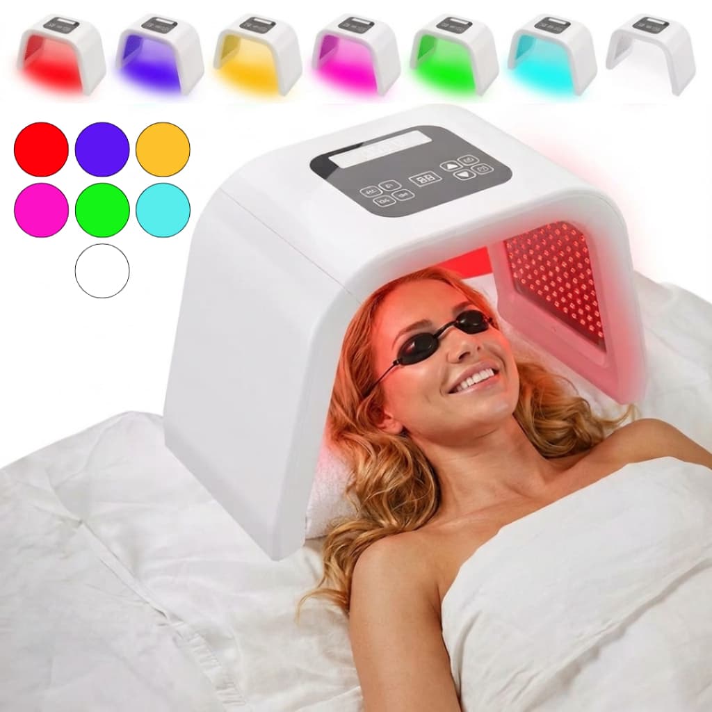 Cabine LED 7 Cores Fototerapia Facial Tratamento Estético Rejuvenescimento Bivolt