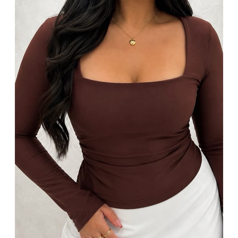 Blusa Básica Manga Longa Blusa Para O Dia a Dia