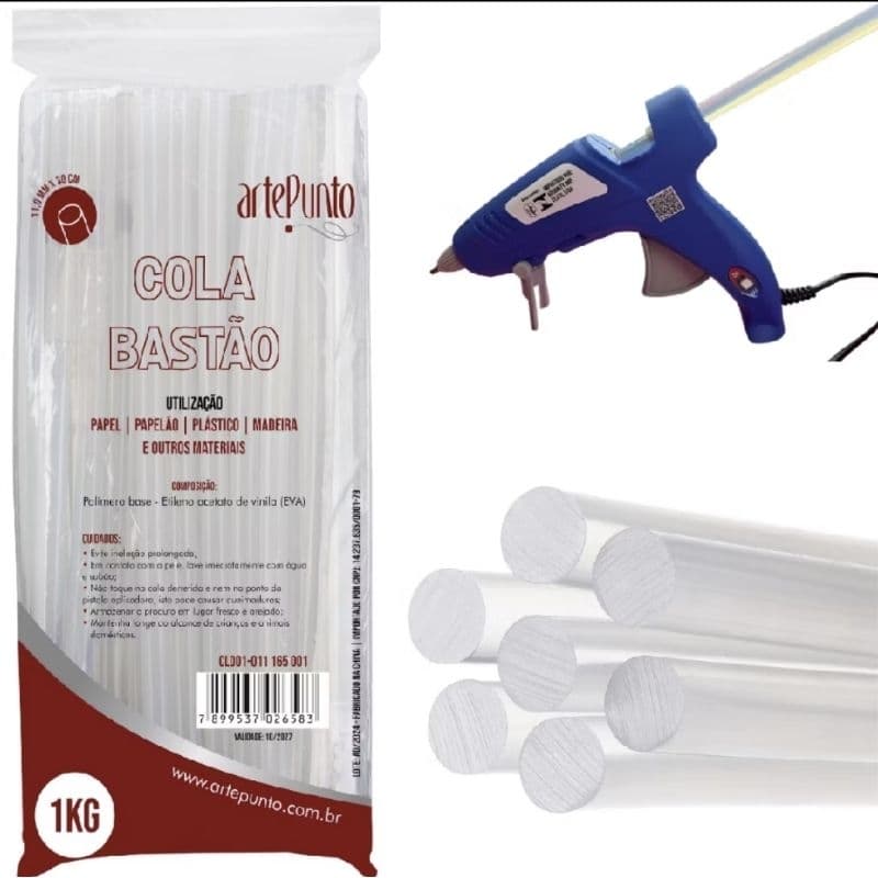 Bastão de Cola Quente Grosso Super transparente Refil de 5 até 30 Unidades. Tubo para pistola de Cola quente